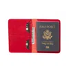 Leathere Leather Passport Holder - Red - Milan