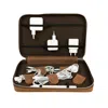 Leathere Leather Tech Organizer Case - Dark Brown - Mobile