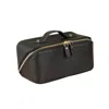 Leathere Luxury Leather Travel Vanity Case – Elegant & Spacious- Black- San Jose In Black