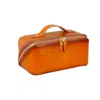 Leathere Luxury Leather Travel Vanity Case – Elegant & Spacious- Dark Brown - San Jose In Multi