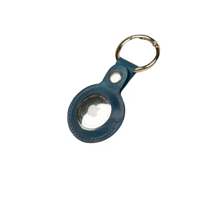 Leathere Premium Leather Airtag Holder - Blue - Orlando
