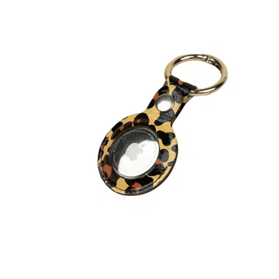 Leathere Premium Leather Airtag Holder - Leopard - Orlando