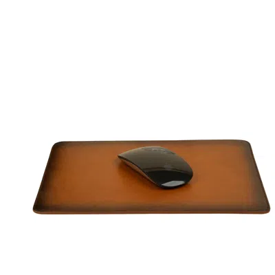 Leathere Premium Leather Mouse Pad – Handcrafted Excellence - Rich Brown - Omaha