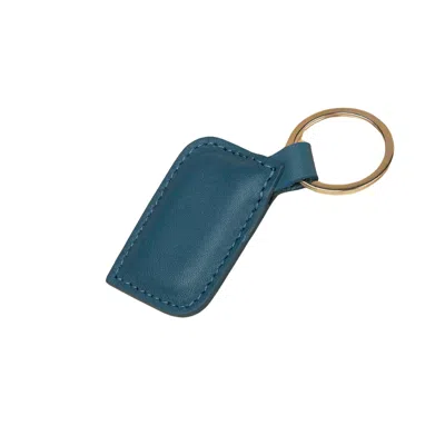Leathere Stylish Leather Keychain - Blue - Burbank