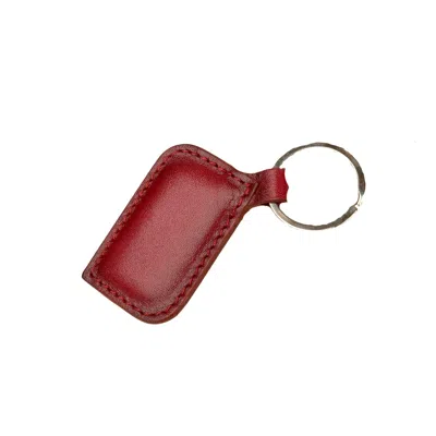Leathere Stylish Leather Keychain - Dark Red - Burbank