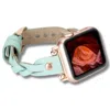 Leathere Women's Apple Watch Braided Band - Mint Green - Chico In Green