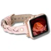 Leathere Women's Apple Watch Braided Band - Pink - Chico In Pink