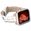 Leathere Women's Apple Watch Braided Band - White - Chico In White