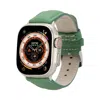 Leathere Women's Apple Watch Green Leather Strap - Boston In Green