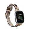 Leathere Women's Apple Watch Leopard Print Leather Strap - Detroit In Black