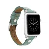 Leathere Women's Apple Watch Light Mint Green Leather Strap - Detroit In Green