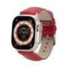 Leathere Women's Apple Watch Red Leather Strap - Boston In Red