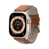 Leathere Women's Apple Watch Rustic Brown Leather Strap - Boston In Brown