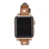 Leathere Women's Apple Watch Rustic Brown Leather Strap - Detroit In Brown
