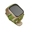 Leathere Women's Apple Watch Sheen Green Leather Strap - Boston In Green