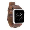 Leathere Women's Brown Leather Apple Watch Strap Wells In Black/brown/grey