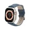 Leathere Women's Blue Leather Apple Watch Strap Classic In Blue/pink/purple