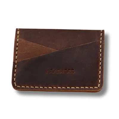 Leathere Women's Brown Tribeca Slim Leather Card Holder