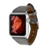 Leathere Women's Classic Dark Grey Leather Apple Watch Band - Dallas In Grey