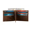 Leathere Women's Classic Leather Bifold Wallet - Brown - Los Angeles
