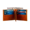 Leathere Women's Classic Leather Bifold Wallet - Dark Brown - Los Angeles