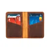 Leathere Women's Classic Leather Cardholder Wallet - Warm Brown - Berkeley