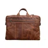 Leathere Women's Classic Leather Laptop Bag - Dark Brown - Hollywood