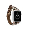 Leathere Women's Classic Leopard Print Leather Apple Watch Band - Dallas In Black