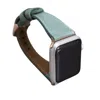 Leathere Women's Classic Light Mint Green. Leather Apple Watch Band - Dallas In Green
