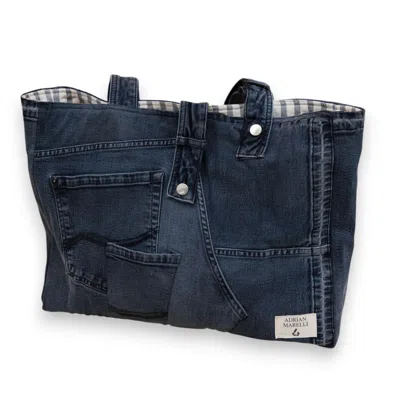 Leathere Women's Heritage Denim Tote Upcycled Black
