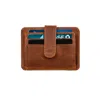 Leathere Women's Leather Card Holder Wallet With Id Window - Brown - Miami