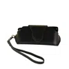 Leathere Women's Leather Sunglass Case With Wrist Strap - Black - Denver