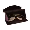 Leathere Women's Luxury Leather Sunglasses Case - Purple - Louisville In Purple