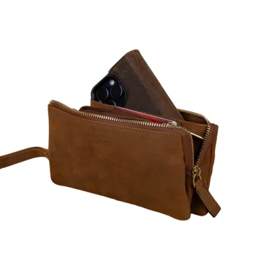 Leathere Women's Multi-compartment Leather Wallet - Light Brown - Lowell
