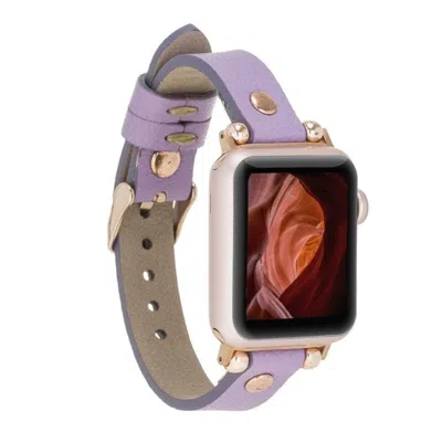 Leathere Women's Pink / Purple Apple Watch Light Purple Leather Strap - Detroit In Pink/purple