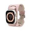 Leathere Women's Pink / Purple Leather Apple Watch Strap Cuff  Houston In Pink/purple