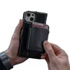 Leathere Women's Premium Leather Card Holder & Phone Case Combo - Black - Helena