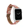 Leathere Women's Rose Gold Apple Watch Dusty Rose Leather Strap - Detroit In Rose Gold