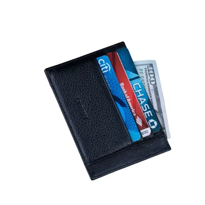 Leathere Women's Slim Leather Cardholder Wallet - Black - Joliet