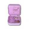 Leathere Women's Stylish Travel Jewelry Box - Lavender - Palermo In Purple