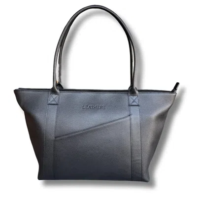 Leathere Women's The  New York Tote - Black