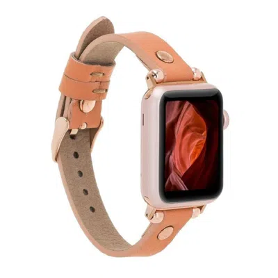 Leathere Women's Yellow / Orange Apple Watch Brick Color Leather Strap - Detroit In Yellow/orange