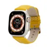 Leathere Women's Yellow / Orange Apple Watch Yellow Leather Strap - Boston In Yellow/orange