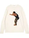 Leathersmith Of London Boxer-embroidered Jumper In White