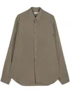 Leathersmith Of London Classic-collar Cotton Shirt In Grey