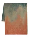 Leathersmith Of London Watercolour Frayed Scarf In Orange