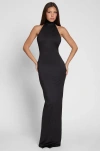 Leau Alaia Drape Maxi Dress In Black