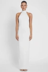 Leau Alaia Drape Maxi Dress In White