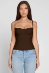 Leau Bali Bustier Corset Top In Brown
