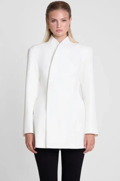 Leau Cairo Hourglass Belted Coat In White